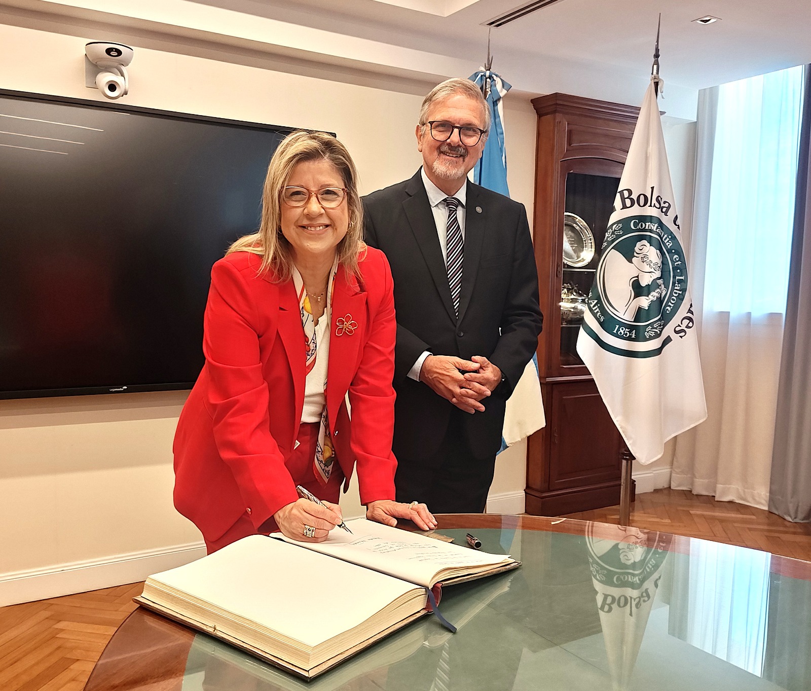 Minstra Monteoliva y Ricardo Marra, Pte de la Bolsa