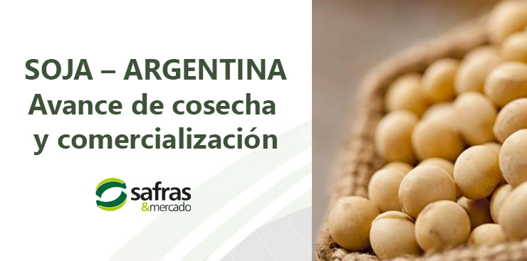 SOJA – ARGENTINA: Avance de cosecha y comercialización